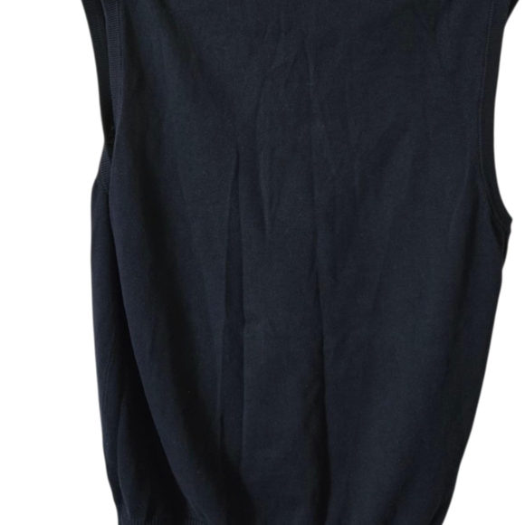 J. Crew Black V-Neck Sweater Vest Essential Knit Size LARGE - Picture 3 of 6